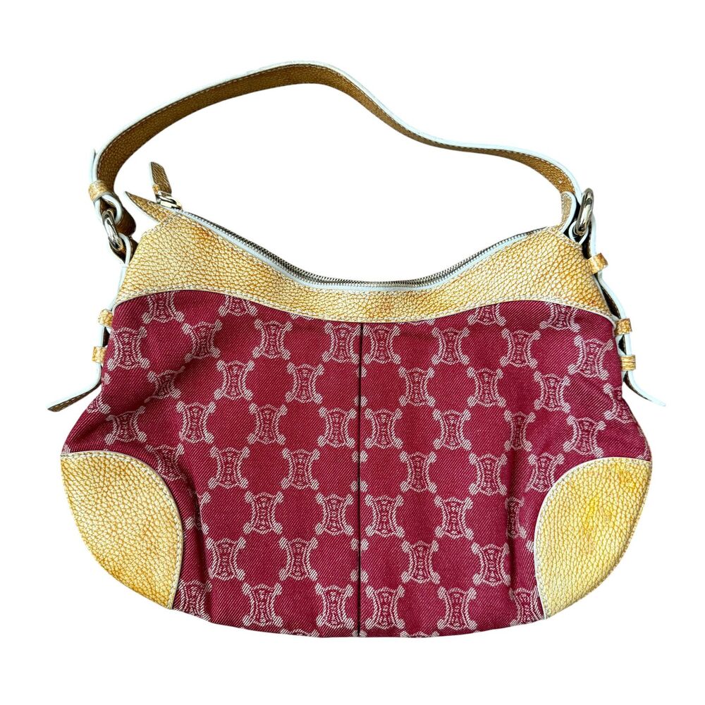Celine triumph logo hobo shoulder bag authentic with COA 15x10x1 - Picture 3 of 8